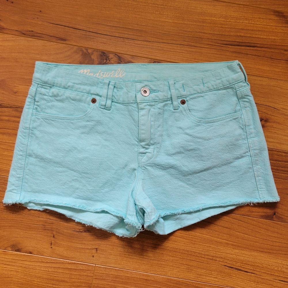 Madewell Aqua Denim Short Shorts Women's Size 27